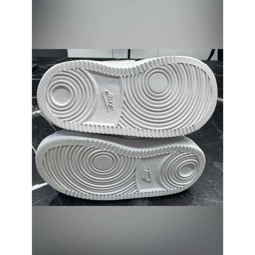 Nike Kids High Top Sneakers White Gray Toddler 6C BNWOB Hook Loop
